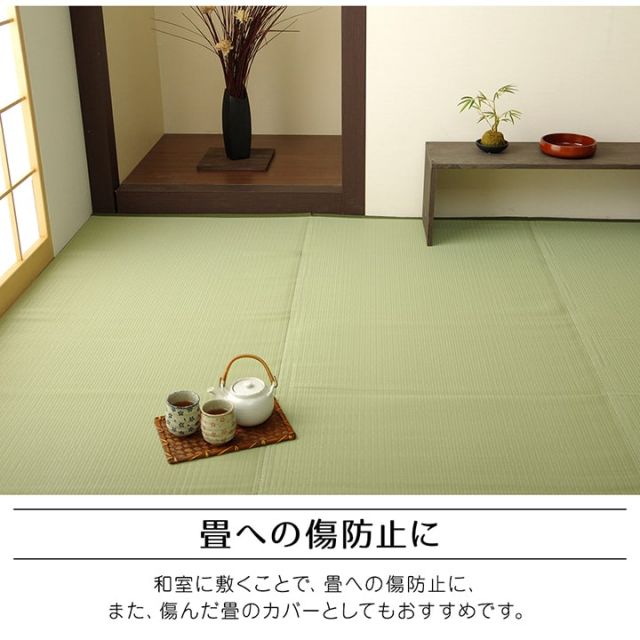 ラグ 洗える 日本製 国産 アウトドア レジャー アウトドア 和室 シンプル 江戸間6畳(約261×352cm)