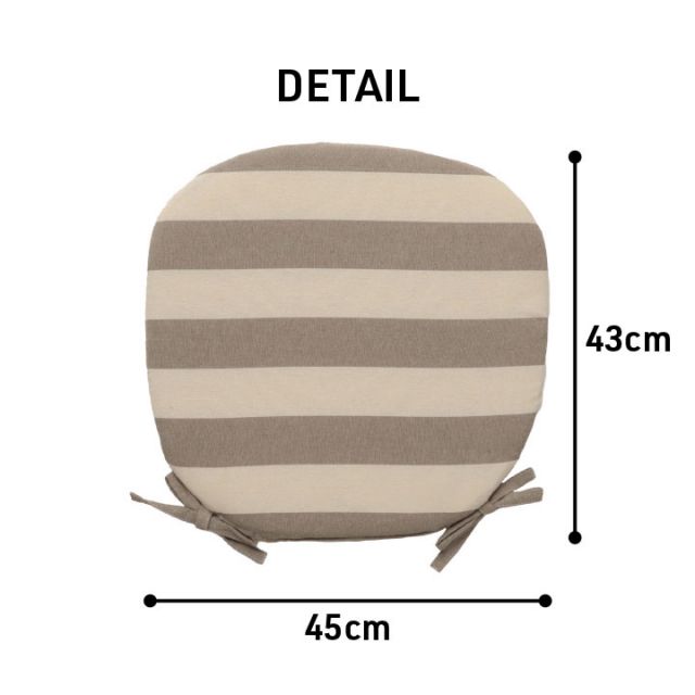 クッション シート 椅子 日本製 オーガニックコットン 綿100% ボーダー 洗える 約43×43cm