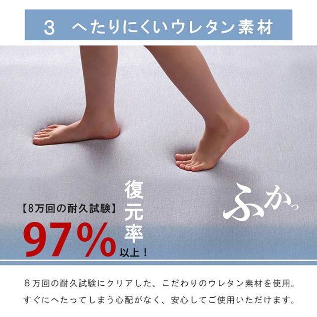 ラグ 長方形 冷たい 冷感 滑りにくい 防音 ボリューム 厚い へたりにくい シンプル 無地 約3畳 約180×240cm