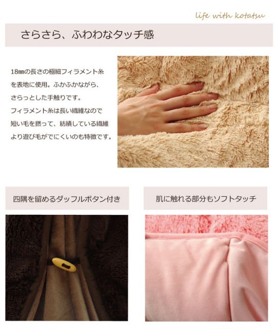 スーパSALE10倍＆4時間限定10％OFF フィラメント素材 省スペース こたつ薄掛け布団単品 『フィリップ』 約180×220cm
