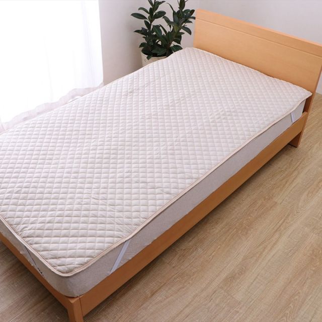 寝具 オールシーズン 快適睡眠 ベッドパッド 防水 ペット 洗える アレルプルーフ 抗菌 消臭 アレル物質吸着 洗濯機OK 四隅ゴムバンド付き ズレにくい ダブル 140×200cm