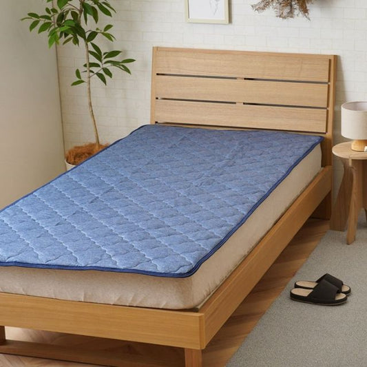 スーパSALE10倍＆4時間限定10％OFF 寝具 敷きパッド セミダブル 洗える 冷感 涼感 接触冷感  メッシュ 通気性 約120×200cm