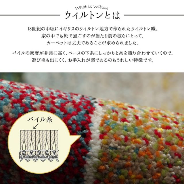 玄関マット トルコ製 ウィルトン織り 約70×120cm 抗菌防臭 消臭機能 へたりにくい