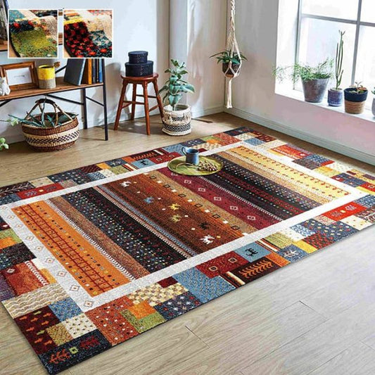 トルコ製 ウィルトン織り カーペット ギャッペ調ラグ 約80×140cm