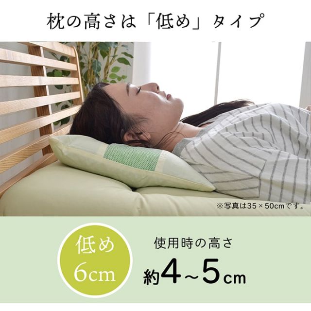 ピロー ヒバエッセンス練り込みパイプ使用 『ひばパイプ枕』 約35×50cm