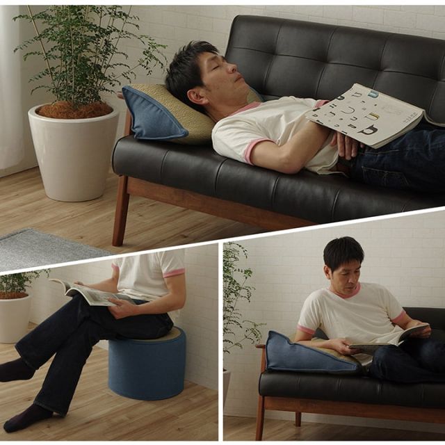 スーパSALE10倍＆4時間限定10％OFF い草 スツール クッション 腰掛け さらさら 消臭 シンプル 約40R×30cm