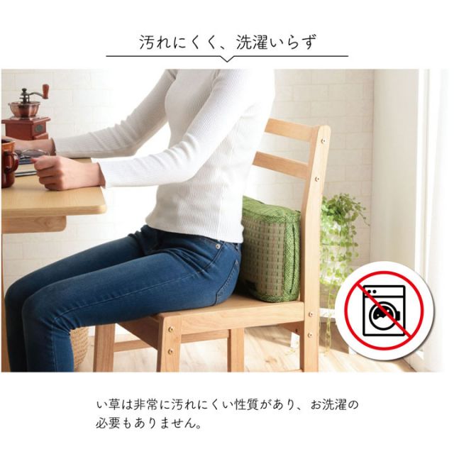 クッション くつろぎ リラックス い草 抗菌防臭 消臭 シンプル 小林製薬コバガード使用 約38×20cm