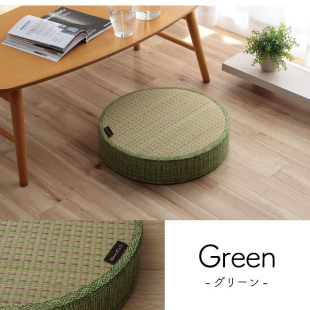 スーパSALE10倍＆4時間限定10％OFF クッション スツール い草 抗菌防臭 消臭 シンプル 小林製薬コバガード使用 約40R×8cm