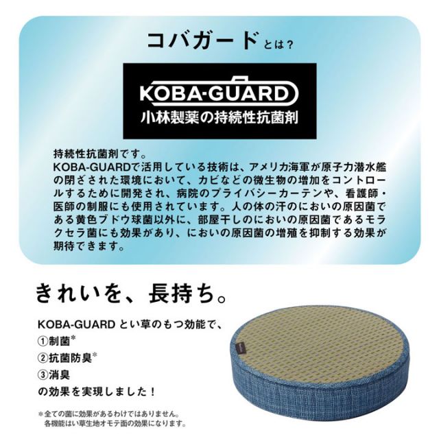 スーパSALE10倍＆4時間限定10％OFF クッション スツール い草 抗菌防臭 消臭 シンプル 小林製薬コバガード使用 約40R×8cm