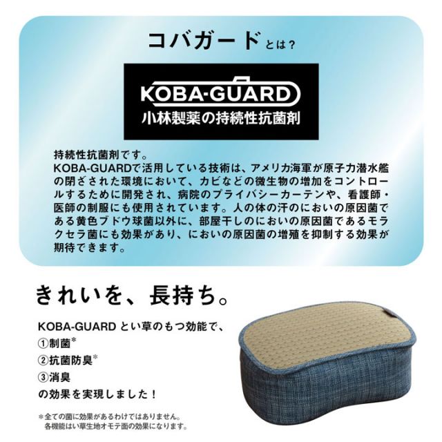 クッション くつろぎ リラックス スマホ い草 抗菌防臭 消臭 シンプル 小林製薬コバガード使用 約30×40×15cm