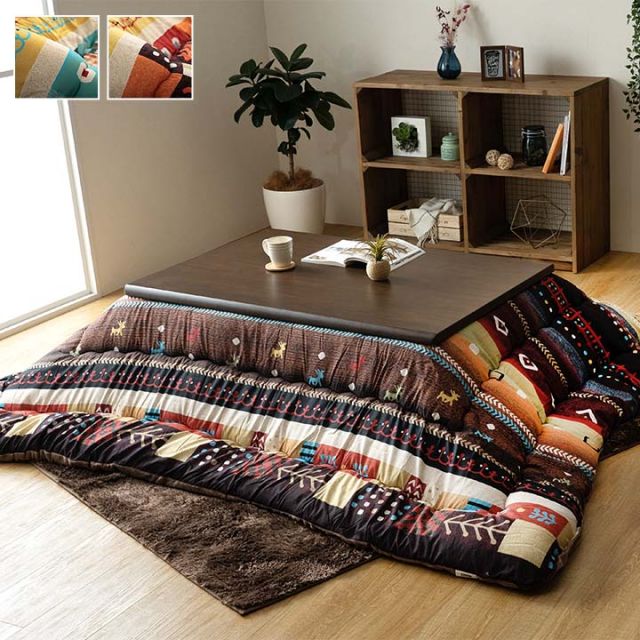 こたつ布団 長方形 単品 ギャッベ柄 約205×245cm