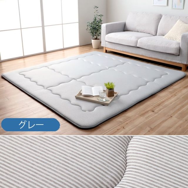 冷感 接触冷感 ひんやり カーペット ラグ 厚手 ボリューム 正方形 約 2畳 190×190cm