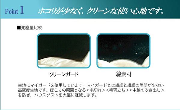 掛け布団カバー シングル 寝具 機能性 羽毛タッチ 『クリーンガード』 約150×210cm