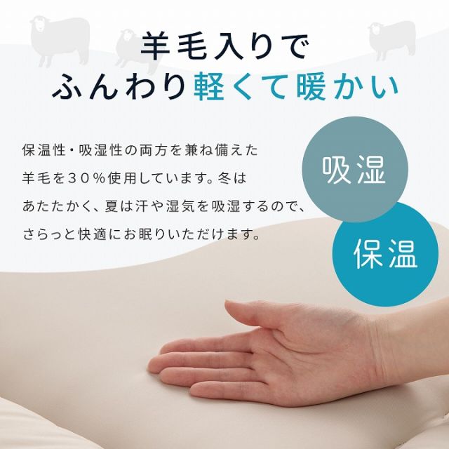 スーパSALE10倍＆4時間限定10％OFF 敷布団 シングル 防ダニ ふとん ウール 国産 ヌード アイボリー 羊毛 約100×210cm シングルロング