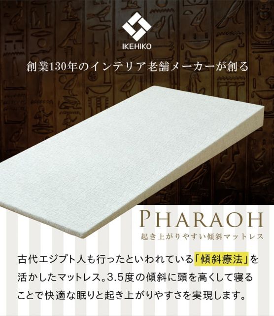 傾斜 斜め マットレス 寝具 収納 便利 起き上がる 楽 高反発 起きやすい シングル 97×195cm