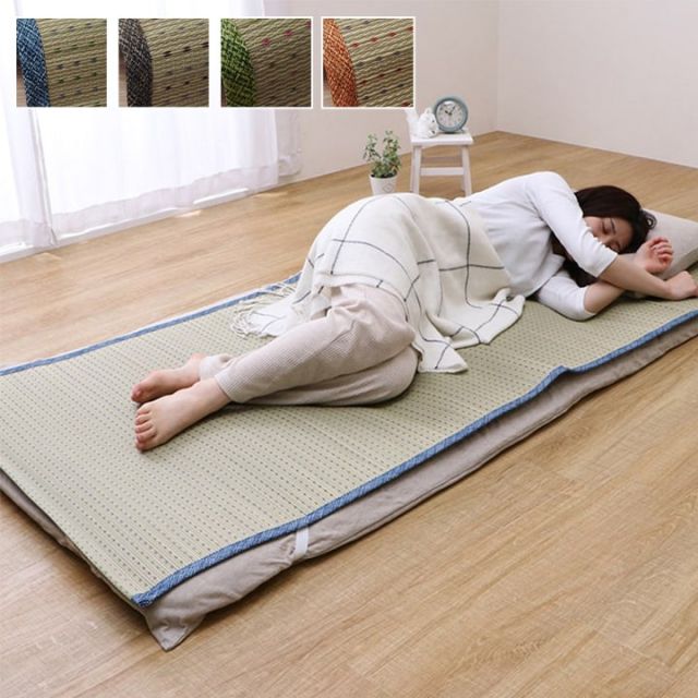 スーパSALE10倍＆4時間限定10％OFF 敷きパッド シーツ 消臭 涼しい い草 抗菌防臭 消臭 シンプル 小林製薬コバガード使用 約88×200cm シングル