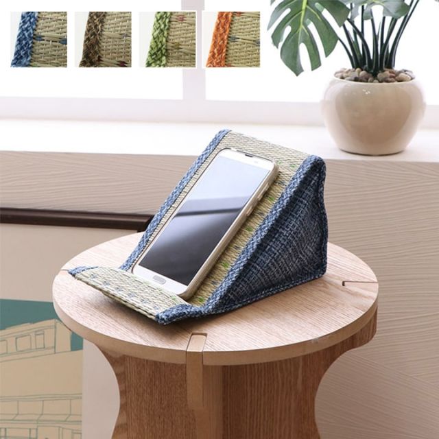 スマホ用 スタンド い草 抗菌防臭 シンプル 小林製薬コバガード使用 約12×20×11cm