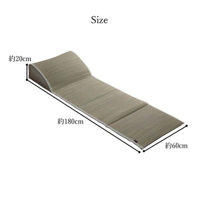 スーパSALE10倍＆4時間限定10％OFF い草 マット クッション 頭部付き くつろぎ お昼寝 約60×180cm