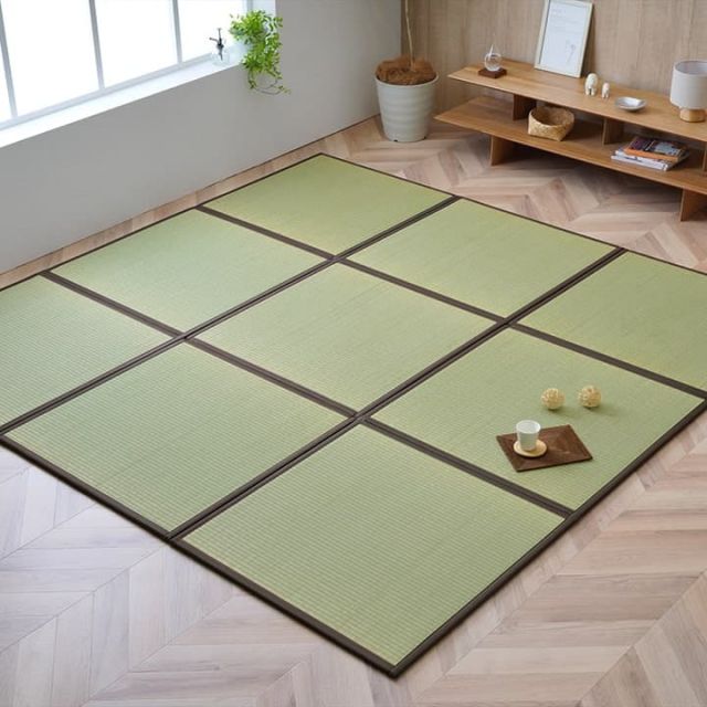 純国産 い草 日本製 置き畳 ユニット畳 簡単 和室 4.5畳セット(約82×164×1.7cm4枚+約82×82×1.7cm1枚) 軽量 ジョイント付き