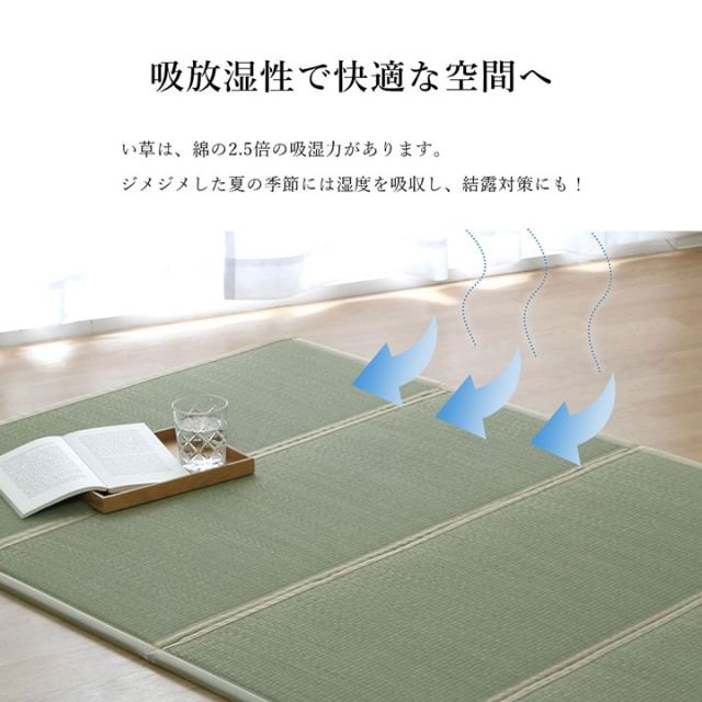 い草 ユニット 畳 軽量 抗菌防臭 消臭 防音 断熱性 お手入れ 簡単 楽 収納 便利 約100×200cm