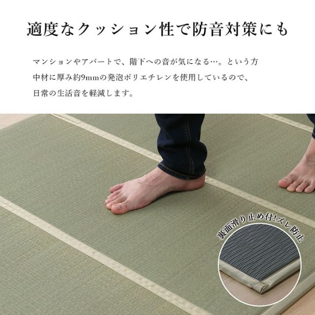 い草 ユニット 畳 軽量 抗菌防臭 消臭 防音 断熱性 お手入れ 簡単 楽 収納 便利 約100×200cm