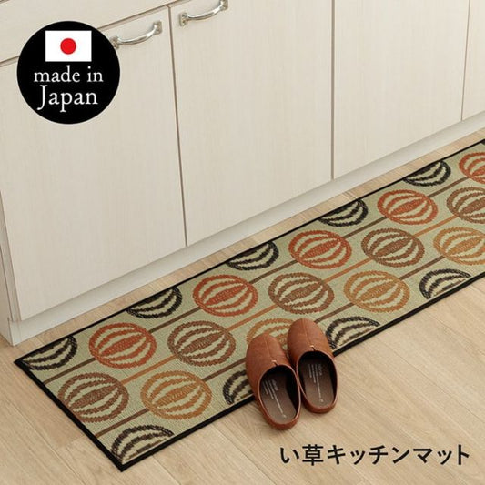 キッチンマット おしゃれ い草 い草ラグ 抗菌防臭 カーペット インテリア　おすすめ かわいい 国産 日本製 滑り止め　約43×180cm