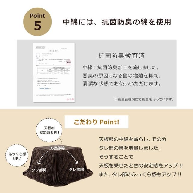 こたつ布団 長方形 ダイニング用こたつ布団  約235×290cm