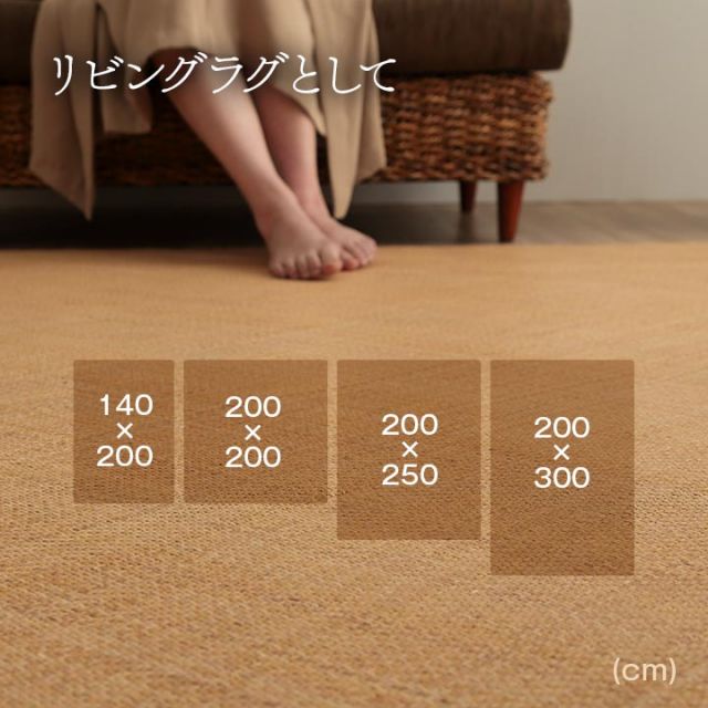 籐 敷 ラグ カーペット 自然素材 アジアン ラタン ひんやり 冷感 リゾート お手入れ簡単 丈夫 耐久性 汚れにくい ハンドメイド インドネシア産 あじろ織り 江戸間3畳 約176×261cm