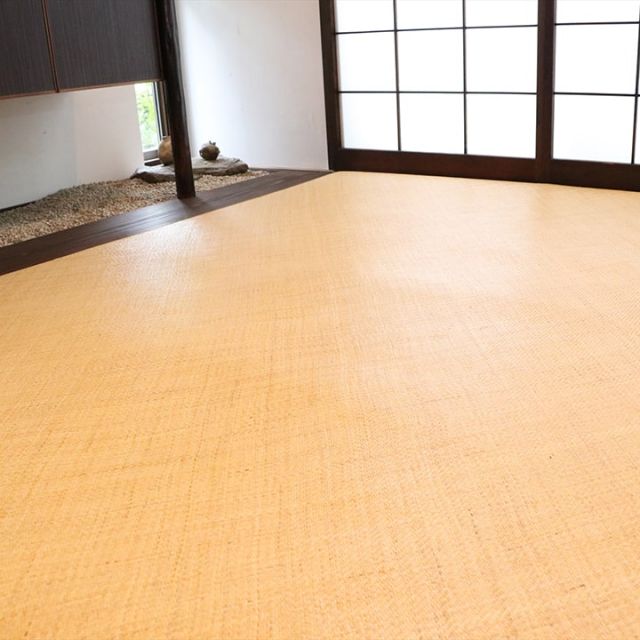 籐 敷 ラグ カーペット 自然素材 アジアン ラタン ひんやり 冷感 リゾート お手入れ簡単 丈夫 耐久性 汚れにくい ハンドメイド インドネシア産 あじろ織り 江戸間3畳 約176×261cm