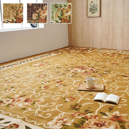ナイロン 花柄 カーペット 撥水 速乾  約200×250cm