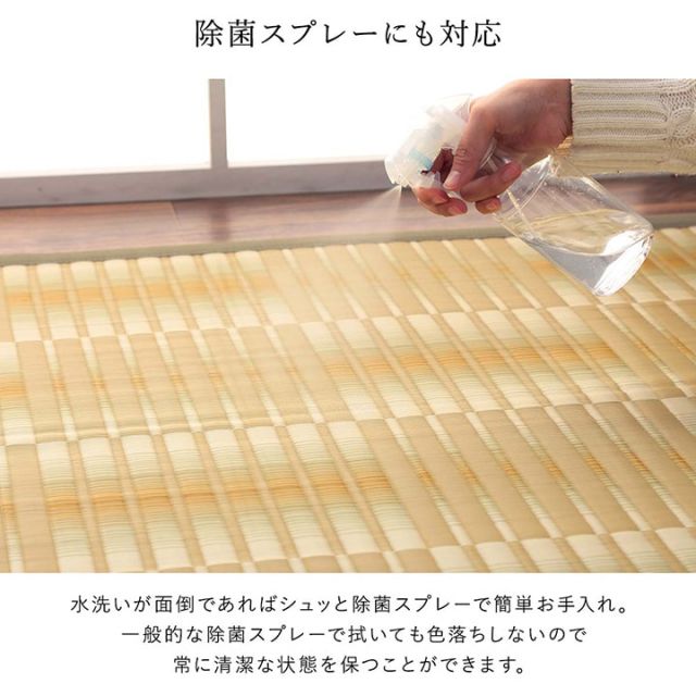 洗える ござ 日本製 国産 カーペット 丈夫 除菌スプレー対応 敷詰 ラグ 敷物 アウトドア レジャー ペット 江戸間4.5畳（約261×261cm）