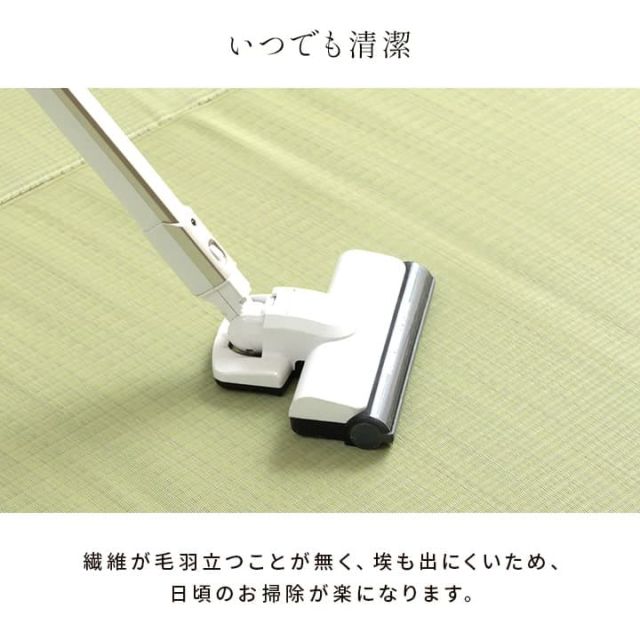 洗える ござ 日本製 国産 カーペット 丈夫 除菌スプレー対応 敷詰 ラグ 敷物 ペット 無地 江戸間10畳（約435×352cm）