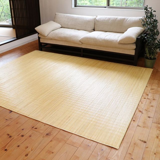 籐 ラグ カーペット 自然素材 ひんやり インドネシア産 むしろ 本間8畳 約140×200cm