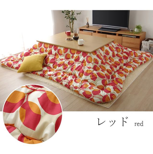 こたつ布団 正方形大 国産 花柄 掛け単品 約205×285cm