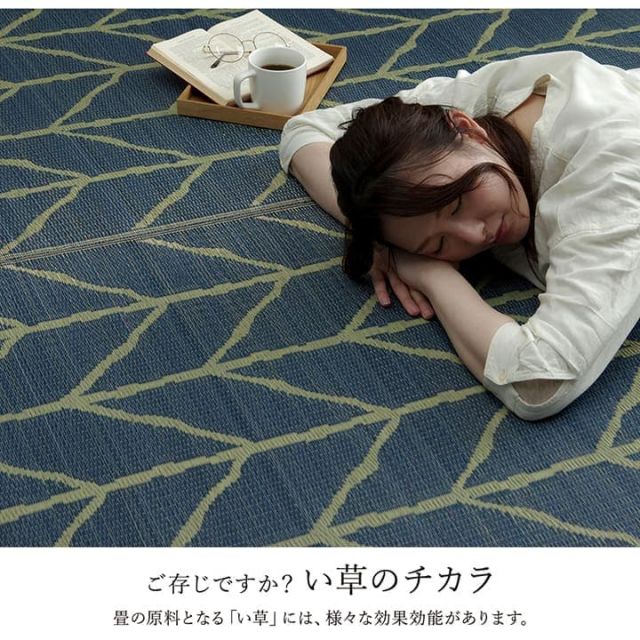 スーパSALE10倍＆4時間限定10％OFF ラグ い草 モダン 純国産 国産 日本製 ウレタン 抗菌防臭 自然素材 ナチュラル 約191×250cm