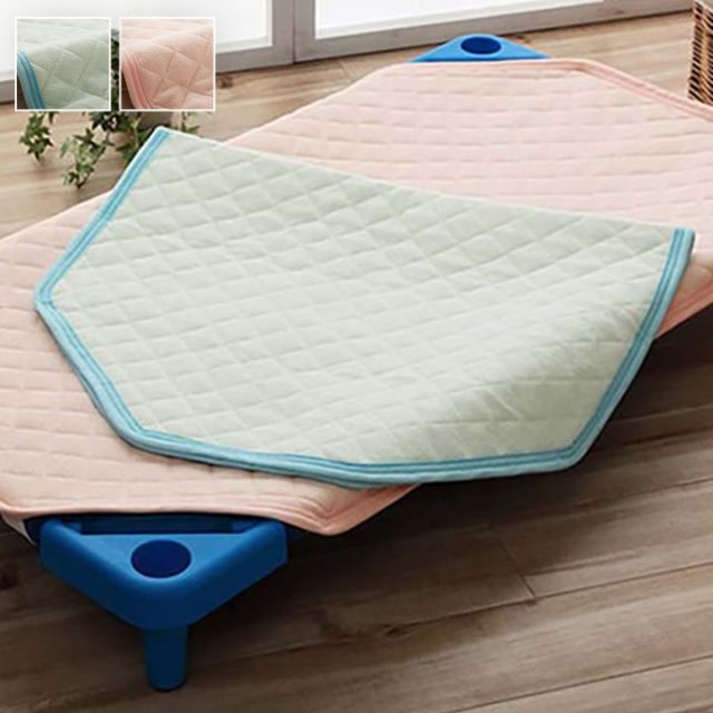 寝具 敷きパッド お昼寝 コット専用  保育園 キッズ ジュニア 綿100％ 四隅ゴムバンド付き ズレない 洗える 洗濯機丸洗い 優しいタオル地 58×101cm