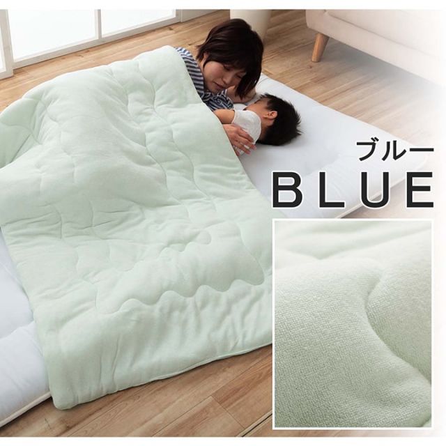 寝具 肌布団 キルトケット お昼寝 保育園 キッズ ジュニア 綿100％ 洗える 洗濯機丸洗い 優しいタオル地 80×140cm
