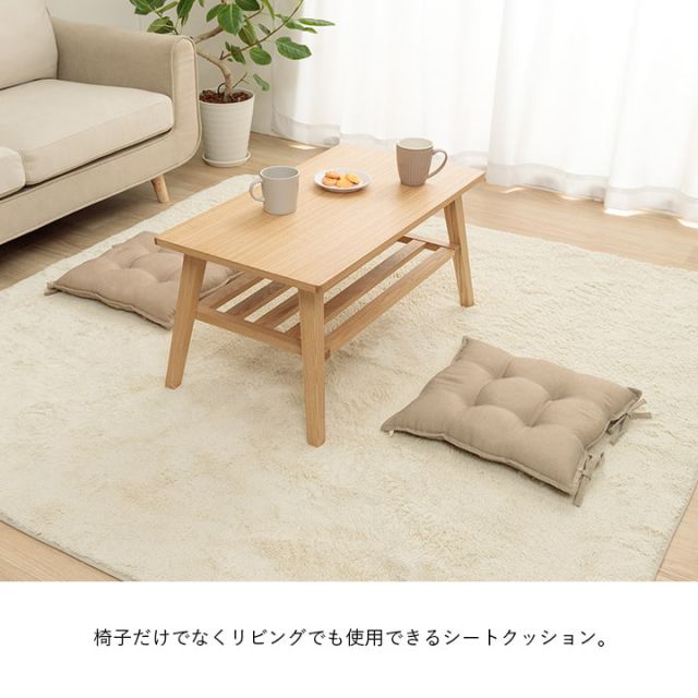 クッション シート 無地 国産 約43×43cm 同色2枚組