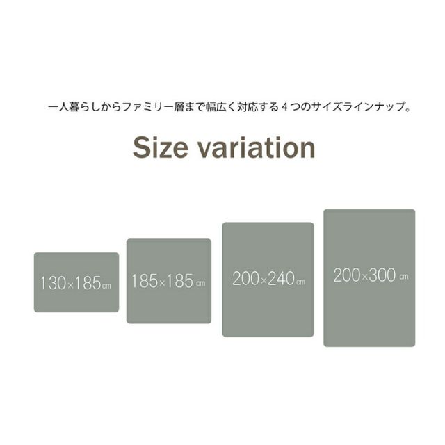 ラグ 滑りにくい 暖かい 保温 蓄熱 断熱 アルミ 無地 約200×300cm ホットカーペット対応