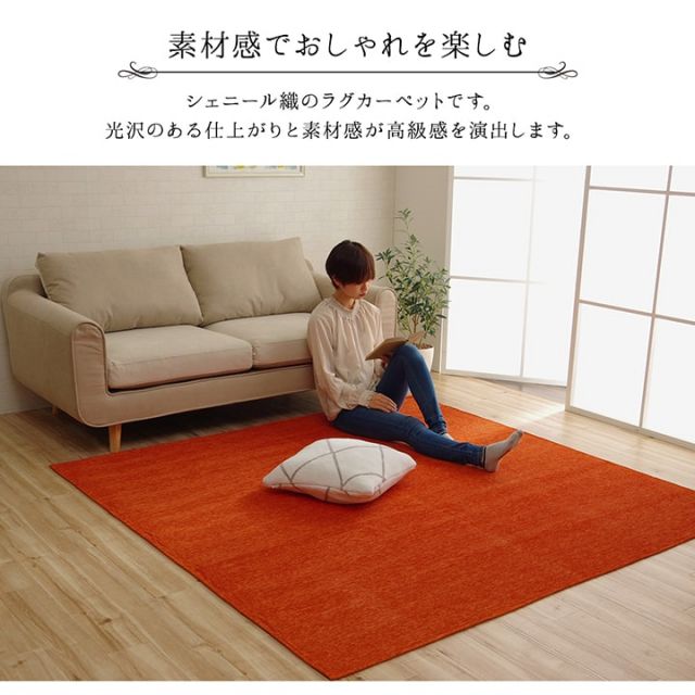 ラグ 正方形 洗える 撥水 無地 シンプル 滑りにくい コンパクト  約185×185cm