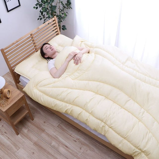 寝具 清潔 快適 掛け布団 ダニ増殖抑制 日本製 無地 シンプル セミダブルロング 約170×210cm