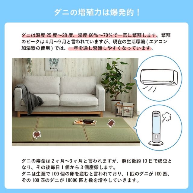 置き畳 い草 日本製 消臭 抗菌防臭 ダニ増殖抑制 無地 約82×82×1.8cm 4P 4枚組