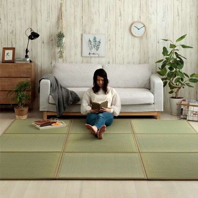 置き畳 い草 日本製 消臭 抗菌防臭 ダニ増殖抑制 無地 約82×82×1.8cm 9P 9枚組