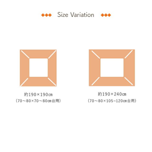 スーパSALE10倍＆4時間限定10％OFF こたつ布団 単品 ギャベ柄 撥水 マルチ 正方形 約190×190cm