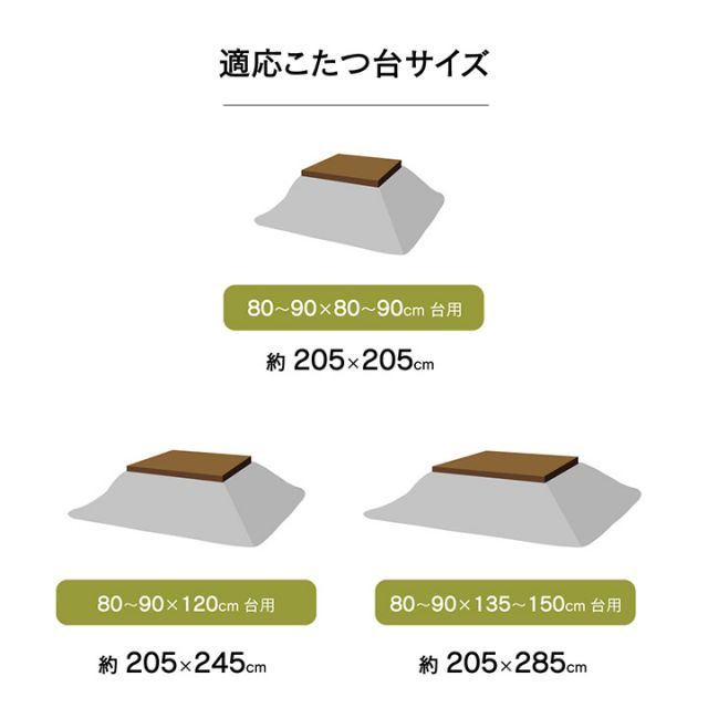 こたつ布団 正方形 おしゃれ 掛け単品 約205×205cm