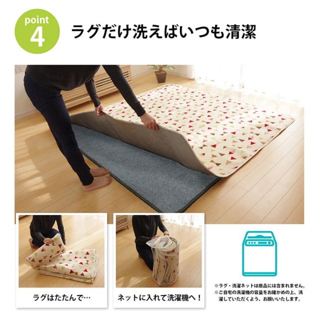 ラグ 下敷き 滑り止め 滑りにくい 防音 へたりにくい ボリューム ウレタン30mm クッション性 約180×235cm 床暖房 ホットカーペット対応