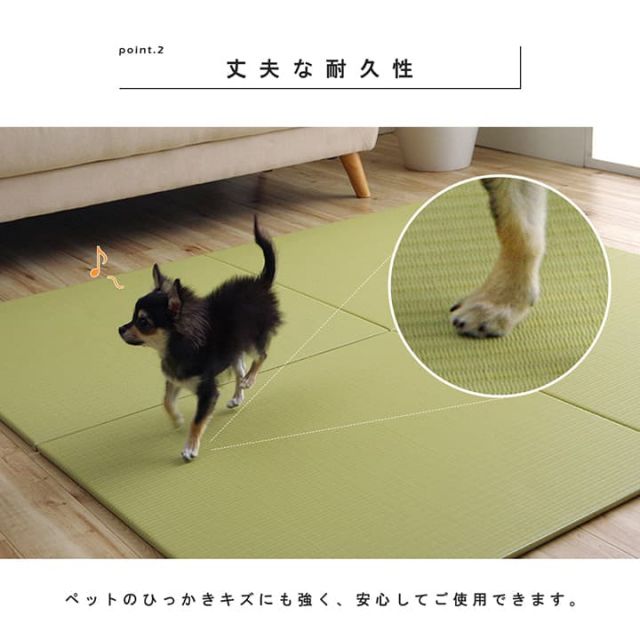 日本製 水拭きできる ポリプロピレン 置き畳 ユニット畳 シンプル 約70×70cm 単品