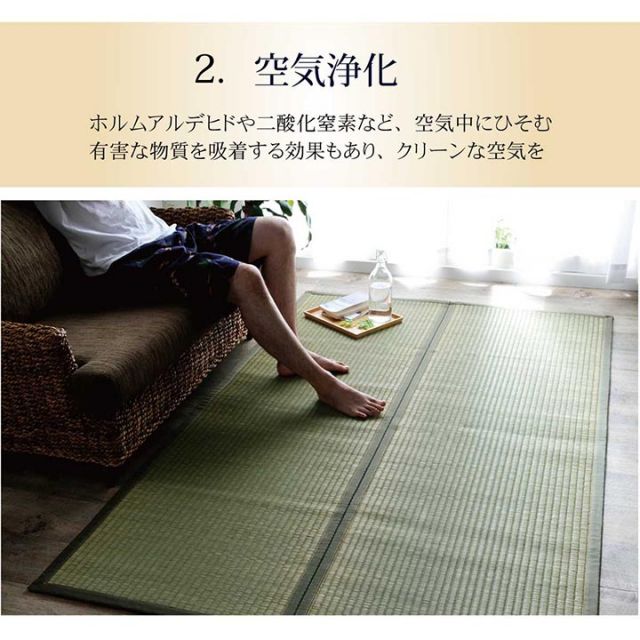 ラグ マット 長方形 い草 夏用 沖縄ビーグ 191×250cm