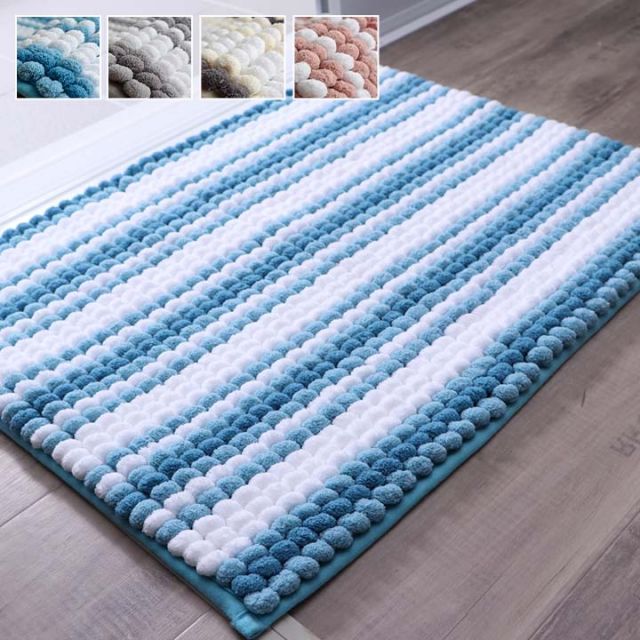 バスマット 抗菌防臭 高目付 ふかふか もこもこ 滑りにくい 吸水性抜群 約35×50cm