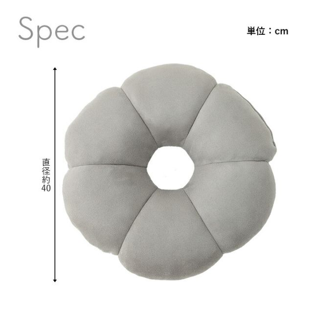 スーパSALE10倍＆4時間限定10％OFF クッション 円座 花 穴あき パステル グリーン 約40cm丸